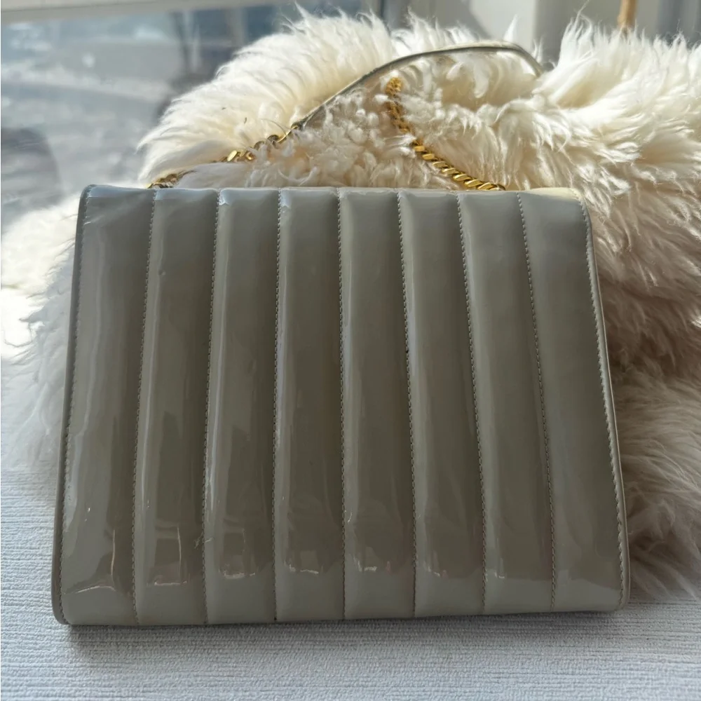 Yves Saint Laurent Glossy Cream Crossbody Bag - Picture 9 of 14